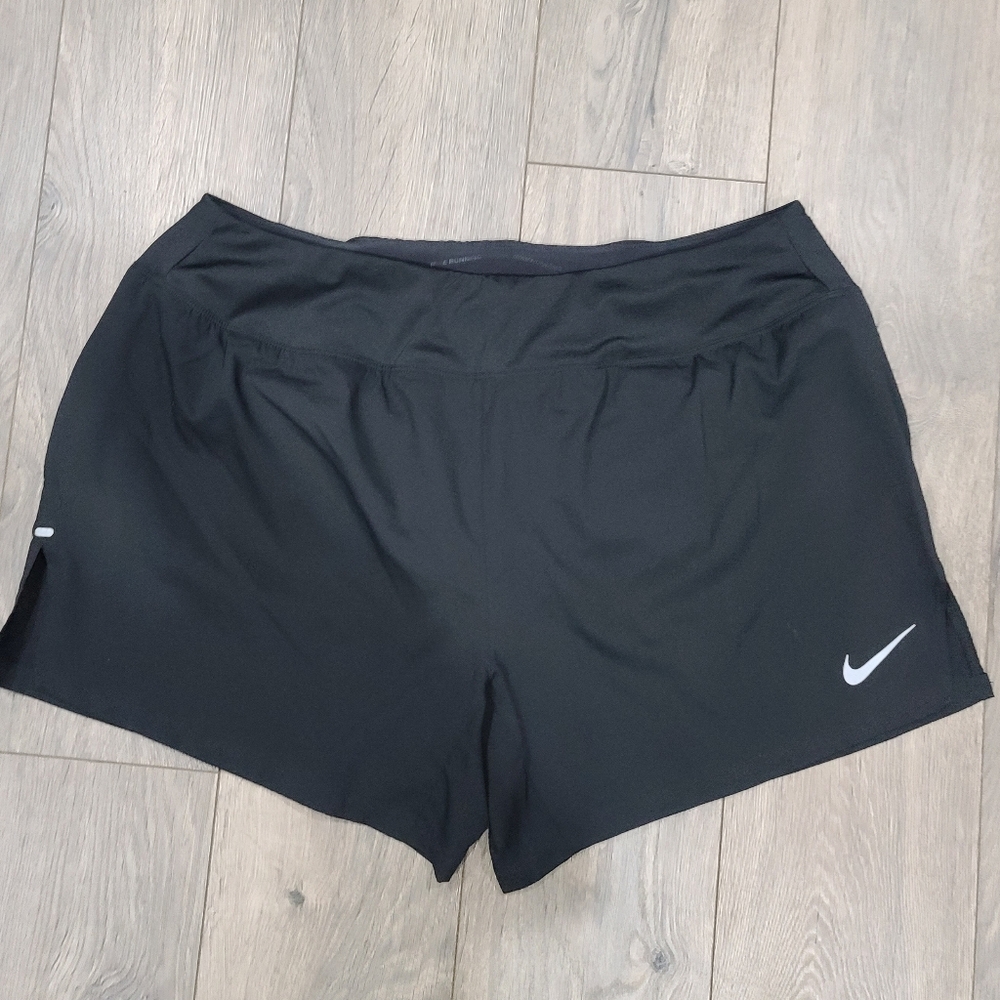 Women's Black Nike Dri-Fit Running Shorts Large